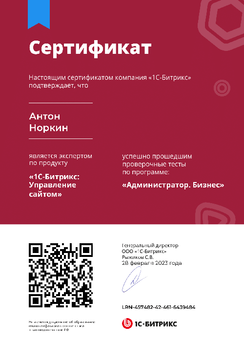Антон Норкин - Bitrix. Администратор. Бизнес